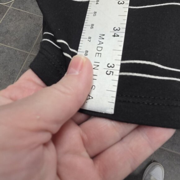 Maurices Shirt Womens 1 Black White Stripe Criss Cross Back 3/4 Sleeve Tunic - Picture 10 of 10